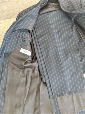 Men's navy Pinstripe Suit - Classic Two-Button Blazer & pants
